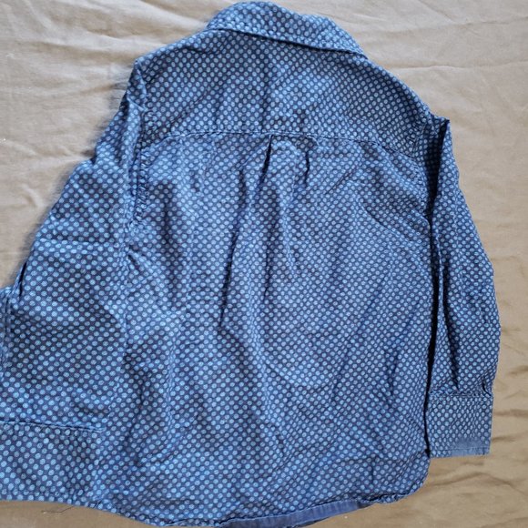 Long Sleeve Shirt Button Up Blue Colour Body Glove 100% Cotton Size 4 - Picture 2 of 4